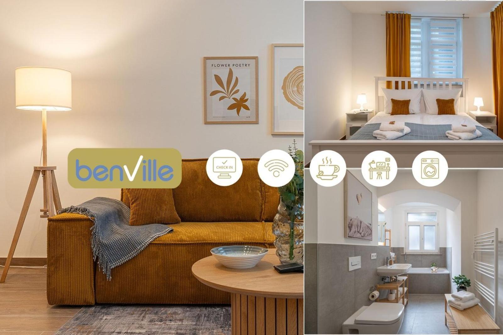 Benville - Grosser Garten - Modern -wlan Appartement